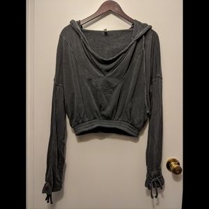 Free People Movement XS gray hoodie